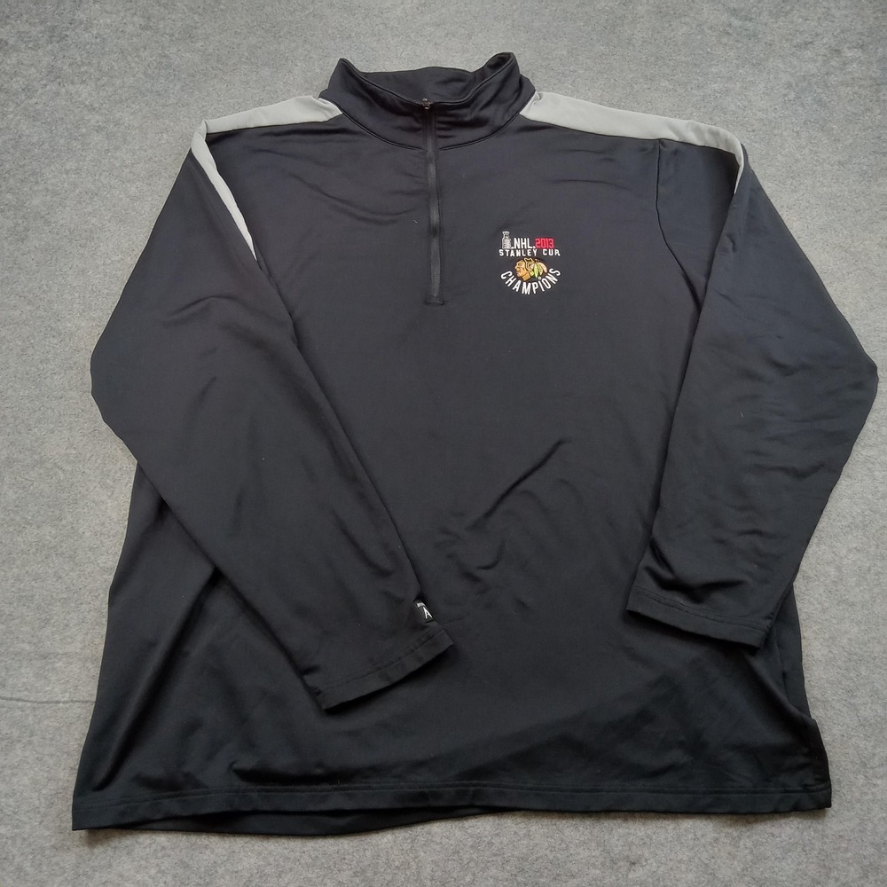 Chicago Blackhawks Shirt Mens 2XL Black NHL Hockey Antigua Stanley Cup